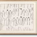 VIYYIEA Framed Wall Art for Living Room, Sketch Canvas Prints, Minimalist Home Decor, Abstract Painting Picture, Bathroom Wall Decor Gifts for Friends or Family - 12L x 10W