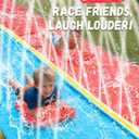 Spring Water 30ft Slip and Water Slide for Kids Backyard, Extra Long 2 Lanes Slip n Water Slide with Sprinkler, Gaint Water Slides with 2 Inflatable Bodyboards Outdoor Fun Summer Water Toys
