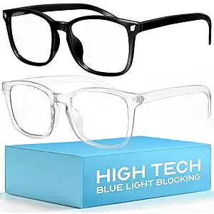 livho High Tech Blue Light Glasses - Advanced 99% Blue Light Blocking Computer Glasses - Anti Eyestrain & UV Glare Protection