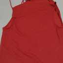 Women's One Shoulder Tank Top Sleeveless Straps Slim Fit Basic Cropped Going Out Tops (Medium, Red)