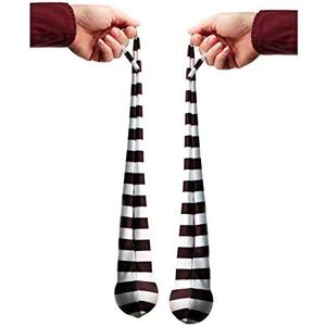 Zeekio Kids Sock Poi - 22" Length - Quality Stretch Material POI with Bean Bags (Black and White Stripes)