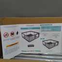 50x50x26 Inches Puppy Playpen with Gate, Dog Playpen for Puppies or Small Dogs, Sturdy Safety Dog Fence Pet Playpen with Thickened Fabric, High-Strength Nylon Wire Mesh for Indoor & Outdoor,Washable