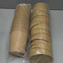 JOLLY PARTY 50pack 16oz Paper Soup Containers with Lids, Disposable Paper Food Cups, Ice Cream Cups, Food Storage with Lids, Microwavable and freezer safe, Suitable for Christmas Thanksgiving (Brown)