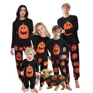 Urkutoba Matching Family Halloween Pajamas Set - Cute Pumpkin Print 2-Piece PJS for Adults & Kids | Holiday Family Pajamas (HWN1-Men, Small)