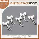 50 Pack Curtain Track Hooks Ceiling Curtain Straight Curved Track Rollers Carriers for Drapes Room Dividers or Closet Use