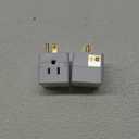 Outlet Splitter 3 Prong,3 Outlet Wall Adapter,Cube Tap Plug Extender,3 Way Wall Outlet Adapter,Multiple Plug Expander,UL Listed,White,2 Pack