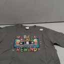 Be Kind Words Don't Rewind Vintage Music Lovers T-Shirt (Small, Black)