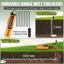 F04 Underground Wire Locator Tracer Tone Generator Kit and Probe with Earphone, Buried Wire Tester for Locating Breakage Cables & Wires Dog Fence Cables (Yellow)