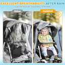 IvyWind Stroller Rain Cover for Double Tandem Stroller, Universal Size Weather Shield for Stroller, Breathable Double Stroller Cover for All-Weather Protection from Rain Snow Dust