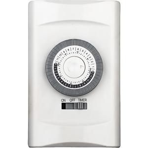 24-Hour in-Wall Mechanical Timer Light Switch,15A 30-Minute Intervals Wall Timer Switches,Light Timers for Lamps Indoor,Neutral Wire Required,Dial Timer for Lights,Fan,ETL Listed