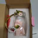 Flower Glass Tea Cup With Spoon Ideal Gift For Women Especially Mom On Valentine's Day Christmas Birthday Durable Coffee Mug (Chrysanthemum, 12 OZ)