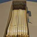 StorageWorks Wooden Hangers 20 Pack, Wood Coat Hangers for Closet, Heavy Duty Clothes Hangers for Suits, Shirts, Pants, Jackets, Natural Wood Color