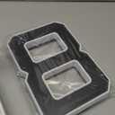 ISUNMEA 9 Inch Solar Lighted House Numbers for Outside, Light Up Waterproof LED Address Numbers Signs for Houses, Large Personalized Illuminated Exterior Modern House Numbers Light (8-Black, 9IN)