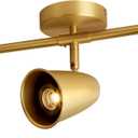 Aisilan LED 3-Light Track Lighting Fixtures Ceiling, Brushed Gold GU10 Track Light Bar with Rotating Heads, 3000K 21W Warm White, Modern Indoor Spotlight for Kitchen Living Room Artwork