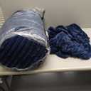 Bedsure Fluffy Comforter Set King Size - Super Soft Faux Fur Bed Set Navy, Warm Plush Fleece Winter Bedding, 3 Pieces, 1 Shaggy Fuzzy All Seasons King Comforter with 2 Pillowcases