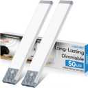 HIBOITEC Under Cabinet Lighting Rechargeable Closet Lights Wireless Motion Sensor Light Indoor, 50 LED Dimmable Magnetic Under Counter Light for Kitchen, Pantry, 2 Pack, Cool White Light, 10 inch (Short)