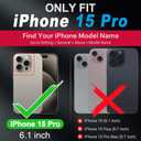 SHIELDON Case for iPhone 15 Pro, Genuine Leather Detachable Wallet Wireless Charging Folio Magnetic Kickstand RFID Blocking Card Slots Shockproof Case Compatible with iPhone 15 Pro 6.1" - Black