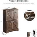 Smart FENDEE Shoe Cabinet, Shoe Storage Cabinet for Entryway with 2 Flip Drawers, Narrow Farmhouse Shoe Organizer Cabinet, Slim Shoe Rack Cabinet, 23.6in Walnut