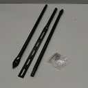 1 Pack Heavy Duty Metal Sign Stakes for Yard, Black Baked Enamel Steel, 52 Inch Length, with Mounting Hardware, Holder for Outdoor Lawn Bar Parking Garage Event