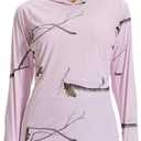 LOOGU Women's UPF 50+ Sun Protection Hoodies Shirts Slim Fit Long Sleeve Lightweight Quick Dry Fishing Hking Outdoor (Pink, XXL)