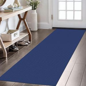 KOZYFLY Washable Runner Rug 2x6 Ft Runners for Hallways Kitchen Runner Rugs with Rubber Backing Braided Cotton Entryway Runner Indoor, Carpet Runners for Hallway Entryway Bedroom, Royal Blue