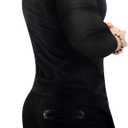 FUXERT Sauna Shirt for Men Long Sleeve Sauna Suit Sweat Compression Top Weight Loss Body Shaper for Workout Sports(BK XXL)
