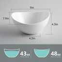 Samsle Porcelain Large Serving Bowl Set (9 inch),48 Oz Big Salad bowls, Large Serving Dishes for Entertaining, Party Dinner,Side Dishes, Oval Shape, Microwave & Dishwasher Safe,Set of 2, White