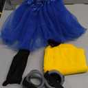 WISHTEN 5 PCS Halloween Costume for Kids Girls,Goggles/Beanie/Tutu Skirt/Suspenders/Gloves Halloween Costume Accessories