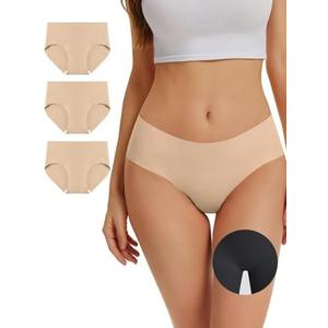 OVRUNS Camel Toe Proof Underwear for Women Cameltoe Concealer Underwear Seamless No Show Panty Liners Workout Panties, Small