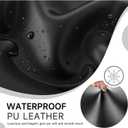 PU Leather Bar Stool Covers with Backs 100% Waterproof Bar Stools Covers Set of 4, Removable Stretch Barstool Slipcovers for Pub Cafe Dining Room (Black)
