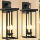 22 Inch Large Black Outdoor Wall Lights Exterior Lighting Fixtures,Outside Lights for House,Front Porch Light,Waterproof Outdoor Wall Sconce Light Carriage Exterior Lights,E12 Base*2, 22 In-2 Packs