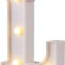 LED Letter Lights Signs, Marquee Letters with Lights Warm White Light Up Letters for Outdoor Club Christmas Valentine Birthday Wall Night Light Decor:L,Y,S,A,M,U,I