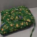 vctops Farmhouse Brid Print Chair Cushions with Ties U-Shaped Soft Comfortable Chair Pads Non Slip Seat Cushions for Indoor Dining Room and Kitchen Chairs (Green, 18"x18")