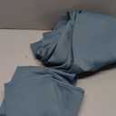 NICETOWN Blackout Greyish Blue Curtains 2 Panels Set - Grommet Room Darkening Thermal Curtains Light Blocking Window Treatments Sound Reducing Drapes for Bedroom/Kids Room, W37 x L63