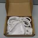 European Travel Plug Adapter, FOVAL EU UK US Power Strip with USB C and 4 USB Ports, 3 AC Outlets, Wall Mountable, 5ft Extension Cord, Compact for Travel, Cruise Ship, Home Office (White)