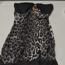 Verdusa Women's Leopard Halter Mini Dress Y2k Western Bodycon Dresses Country Concert Outfits (Black, XS)