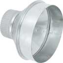 PATIKIL 6 Inch to 3 Inch Duct Reducer, Galvanized Steel Round Air Duct Reducer Crimped Pipe Increaser Adapter Connector Fitting Coupling for HVAC, Ventilation Systems