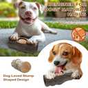 Unbreakable Dog Toy for Power Chewers, Large Dog Interactive Feeder with Food Cups & Treat Food Slow Feeder - Anxiety Relief with Pupscile for Large Breeds (Grey, Medium)