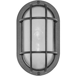 Euri Lighting EOL-WL13BK-2050e Aluminum Housing, Bulkhead Outdoor Integrated LED Wall Light, Wet Rated, 6.2 Watts, 434 Lumens, 5000K Cool White, Energy Star