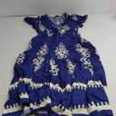 PRETTYGARDEN Womens 2025 Summer Casual V Neck Boho Maxi Dress Flowy Aline Bell Sleeve Tiered Floral Dresses with Pocket M