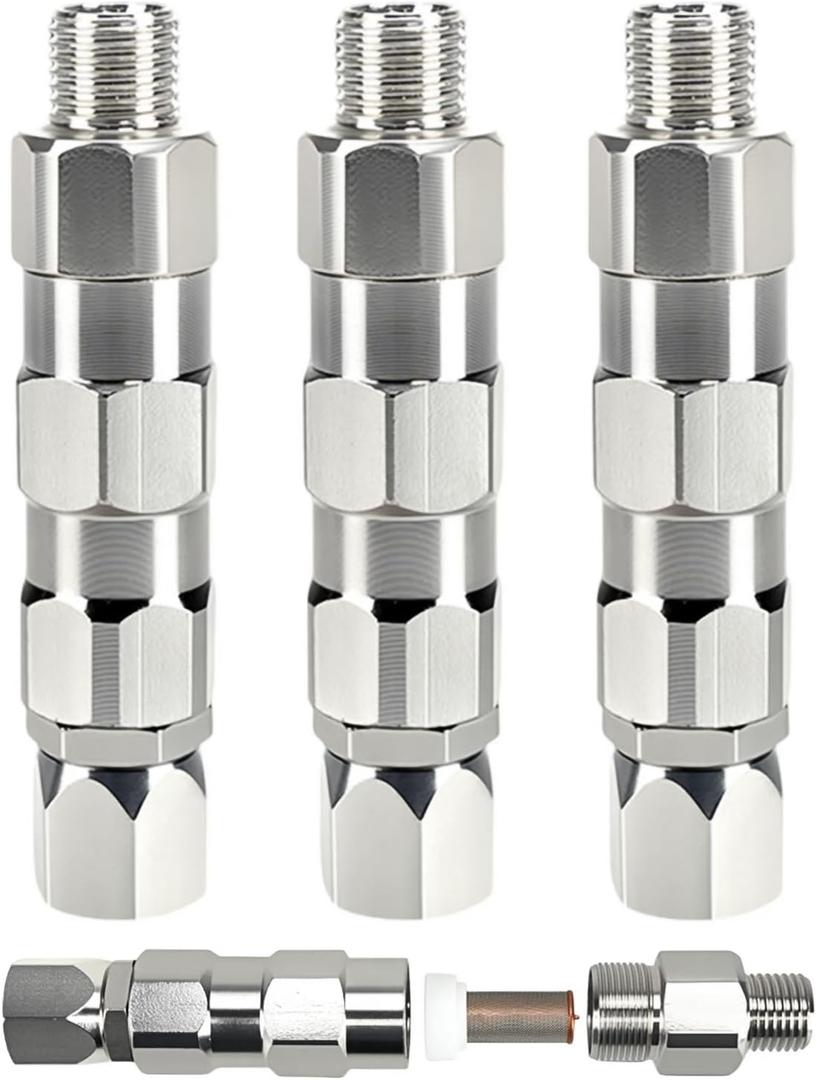 Sprayer Joint 360 Degrees Rotate Stainless Steel Airless High Pressure Spray Gun Hose Swivel Joint Connector Accessories for Paint Sprayers & Hose (1/4inch 3pcs)
