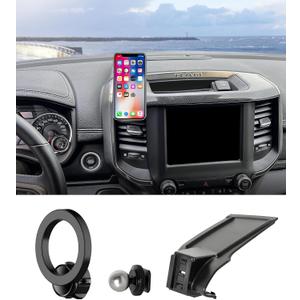 Car Phone Holder for 2019-2026 Dodge RAM 1500/RAM 2500/RAM 3500 Accessories, 360 Rotation Phone Mount Compatible with MagSafe, Cell Phone Holder Does Not Affect Air Vent