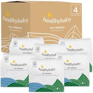 Our Diapers | The First EWG Verified & Microbiome-Friendly Diaper | Size 4 (22-32 lbs) 150 Count | 12-Hour Leak Protection | Made with Organic Cotton & Plant-Derived Materials | Totally Chlorine Free