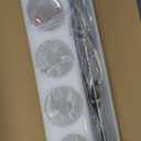 4-Light Bathroom Light Fixtures, Coastal Vanity Lights with Crystal Glass Shade, Black Bathroom Wall Lamp for Mirror Kitchen Hallway Bedroom