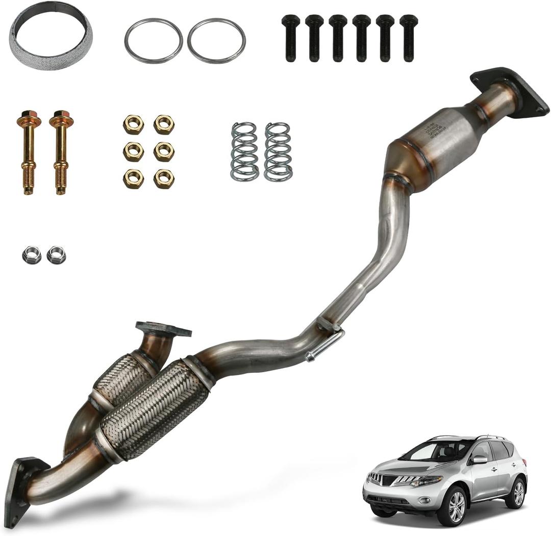 Flex Y Pipe & Catalytic Converter Fits for Nissan Murano 3.5L | Compatible with VQ35DE 2009 2010 2011 2012 2013 2014 2015 2016 2017 2018 2019 Replace# 54809 12H43-240 EPA Compliant