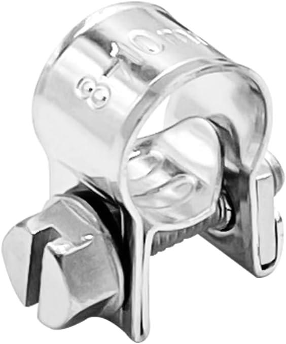 1/8" Mini Fuel Injection Hose Clamps, 20PCS Gas Line Hose Clamp, Adjustable Pipe Hose Clip Tube Clamps for Automotive,Agriculture,Plumbing, 5/16"-13/32" Dia