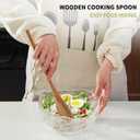 Wooden Spoons for Cooking, MZROO Wooden Spoon 12.5 Inch Long Handle Wooden Cooking Spoon Mixing spoons Tasting Spoons for Nonstick Cookware