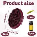 2pcs Massage Brush for Belly,Meridian Massage Brush,Meridian Brush for Belly,Full Body Relaxation Massager Brushs Tools, Full Body Spa Meridian Pressure Brushes with Essential Oils (Brown)