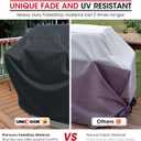 Unicook Heavy Duty Waterproof Barbecue Gas Grill Cover, 65-inch BBQ Cover, Special Fade and UV Resistant Material, Durable and Convenient, Fits Grills of Weber Char-Broil Nexgrill Brinkmann and More