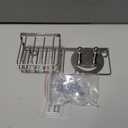 [Slim & Space-saving] Sponge Holder for Kitchen Sink, Sponge Caddy for Scrub Daddy / Scrub Mommy Smiley Face, Sink Organizer Accessories for Dish Brush, Scrubber -with 2 Suction Cups & 1 Adhesive Hook (Silver)